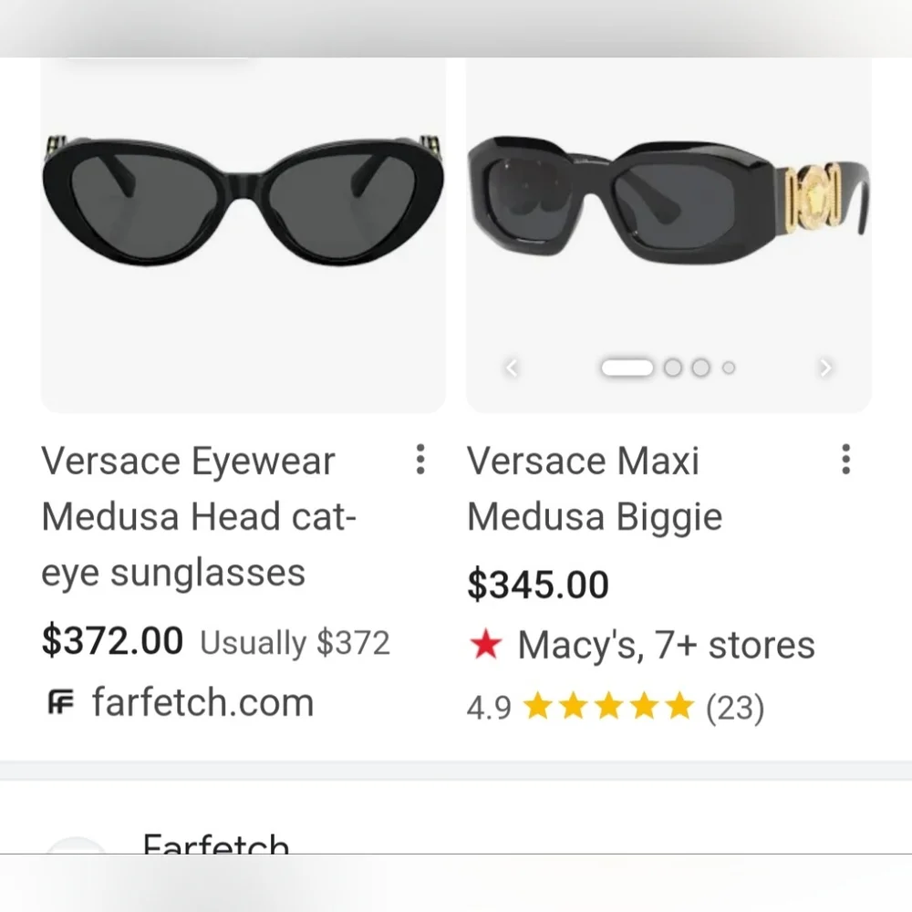 New Women's Versace Black Gold Medusa Head Biggie Sunglasses (Regular not Oversz - Picture 14 of 16